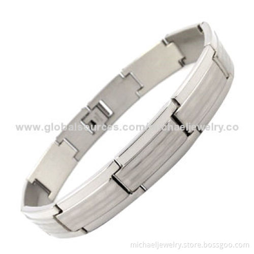 Stainless Steel Bracelets with Process of Both High Polished and Brushed, Concise and Popular